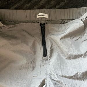 Garage Light Gray Track Joggers with Black Zipper